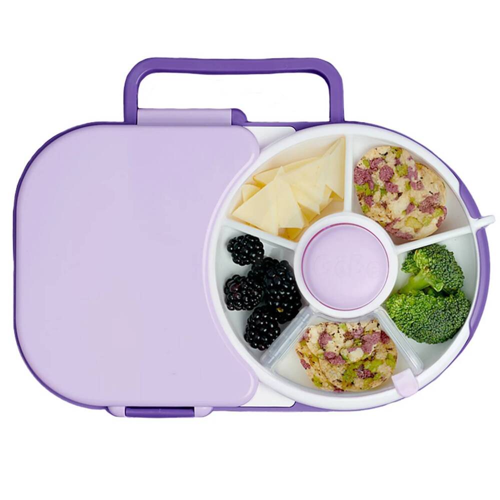 NEW GOBE KIDS lunchbox with snack spinner in grape purple